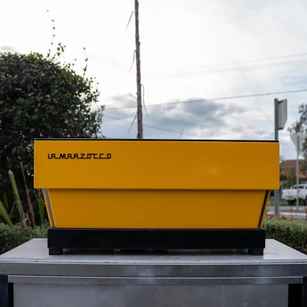Used La Marzocco Linea 3 Group Custom Canary Yellow with Shot Timers